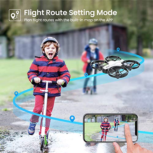 Potensic P7 Mini Drone para niños, Mini Drone con cámara 720P, Modo Batalla súper diseño, Dron WiFi FPV Control Remoto, Control de Gestos, Modo Órbita, Quadcopter Helicóptero con Headless Modo-Blanco