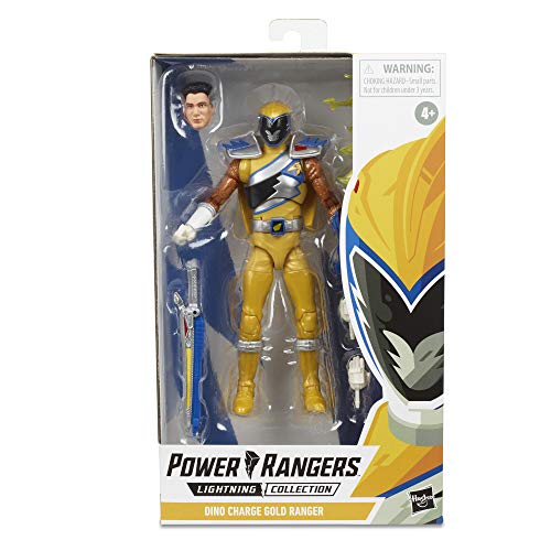 Power Rangers Lightning Collection 6" Dino Charge Gold Ranger Collectible Action Figure Toy with Accessories