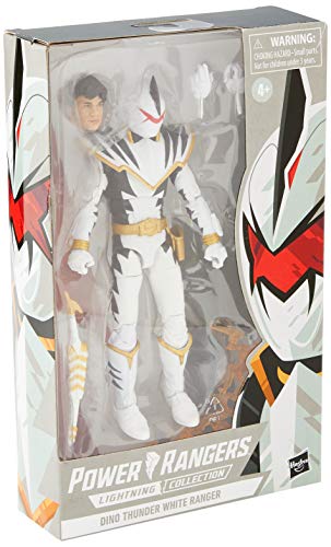 Power Rangers Lightning Collection Dino Thunder White Ranger - Figura de acción Coleccionable (15 cm, para Edades de 4 años en adelante, con Accesorios)