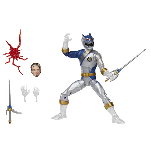 Power Rangers Lightning Collection - Wild Force Lunar Wolf Ranger - Figura de acción Coleccionable, Premium, de 15 cm - Empaque con Estilo Power Pop Art