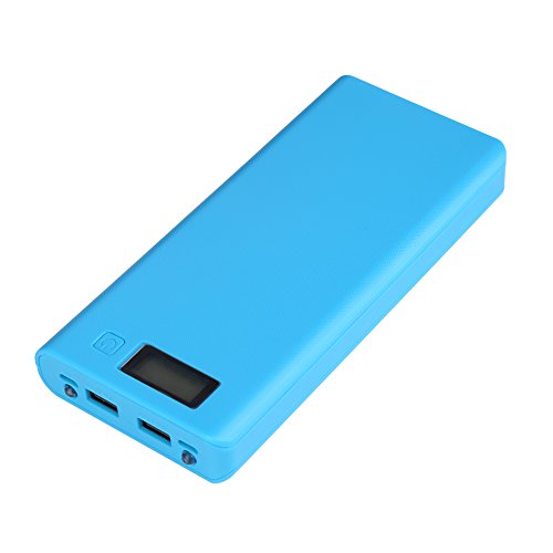 Powerbank Box - Power Bank Box 8x18650 Batería Doble Puerto USB Pantalla LCD(Azul,)