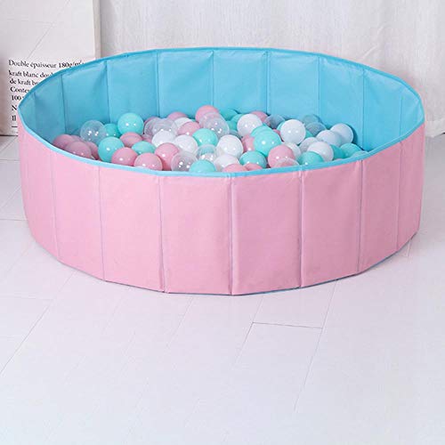 æ— Pozo de piscina para niños, piscina inflable plegable, pelota de océano plegable para bebé, juego de doble capa, tela Oxford, para interior/exterior, rosa y azul