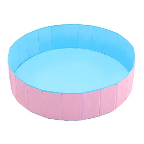 æ— Pozo de piscina para niños, piscina inflable plegable, pelota de océano plegable para bebé, juego de doble capa, tela Oxford, para interior/exterior, rosa y azul