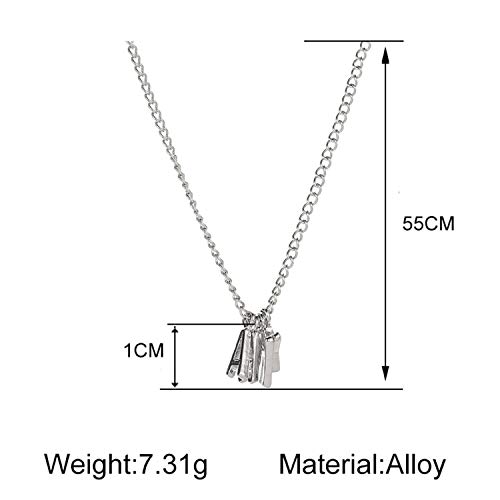 PPX Collar y Pulsera Pendientes con el Nombre de los Miembros de BTS y 2 Piezas de Aretes para Fanáticos, con Caja Transparente