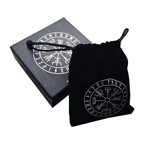 presentimer Juego de Tarjetas Rune Stones - Runa de Grabado en Madera nórdica Hecha a Mano con Bolsa de Almacenamiento