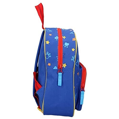 PRET Mochila infantil de la Patrulla Canina para guardería, 28 x 25 x 13 cm + estuche (azul)