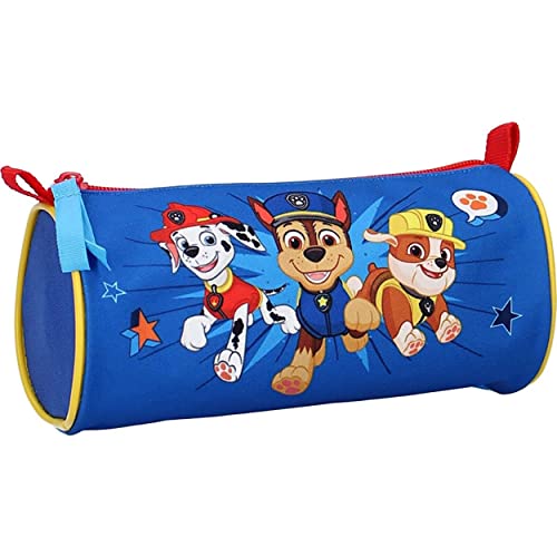 PRET Mochila infantil de la Patrulla Canina para guardería, 28 x 25 x 13 cm + estuche (azul)