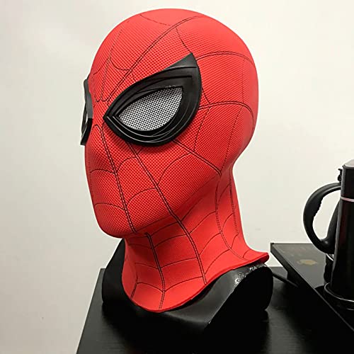 PRETAY Peter Parker Spider-Man Máscara Arnés Marvel Avengers Lycra Máscara Facial Completa Película de Halloween Cosplay Accesorios de Vestuario Accesorios (Color : Red, Size : L(54~62cm))