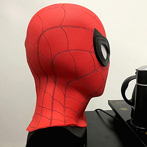 PRETAY Peter Parker Spider-Man Máscara Arnés Marvel Avengers Lycra Máscara Facial Completa Película de Halloween Cosplay Accesorios de Vestuario Accesorios (Color : Red, Size : L(54~62cm))