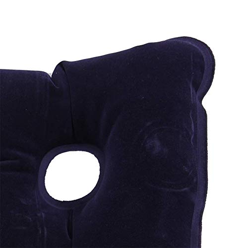 Prevención de Dolor de presión Asiento Cojín Cuadrado Antiescaras Cojín Inflable Cojín Inflable de Aire para Asiento Hace Cualquier Asiento para Silla de Ruedas, automóvil, Oficina(Azul)