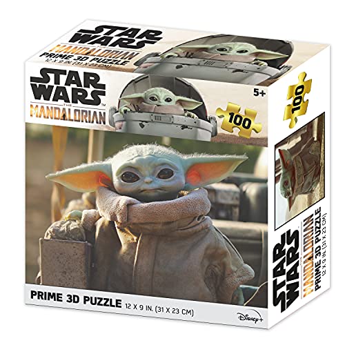 Prime 3D-RD-RS263083 Puzzle lenticular The Mandalorian Grogu 100 Piezas, Multicolor, único