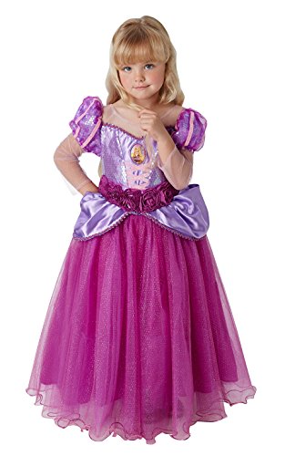 Princesas Disney - Disfraz de Rapunzel Premium para niña, infantil 7-8 años (Rubie's 620484-L)