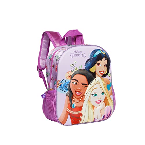 Princesas Disney Fairytale-Mochila 3D Pequeña, Malva