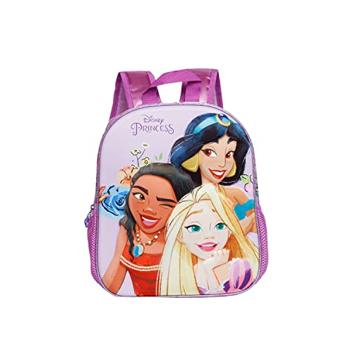 Princesas Disney Fairytale-Mochila 3D Pequeña, Malva