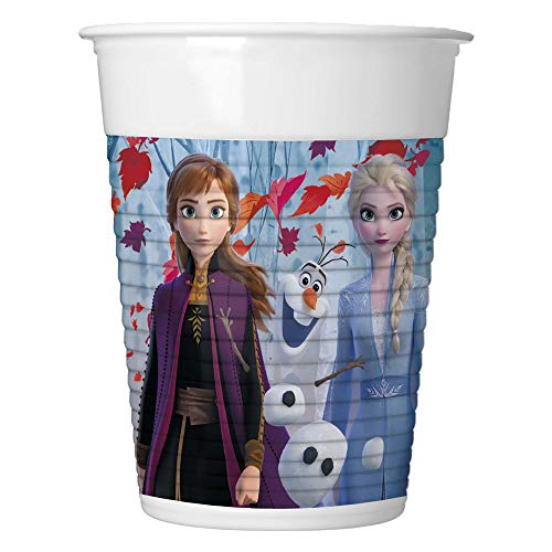 PROCOS 26986 Frozen Ii - Vasos de Papel (200 Ml), 8 Unidades