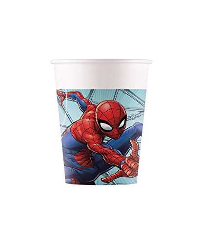 Procos- Spider Man Team Up - Tazas de papel (200 ml), Multicolor, talla única (10232041)