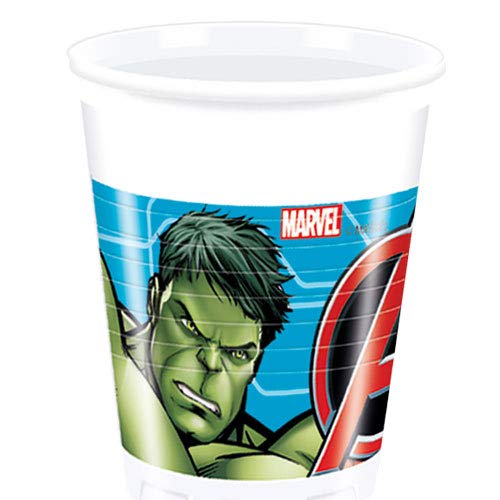 Procos - Vaso plástico 200 ml Avengers Mighty, multicolor, 5PR87964