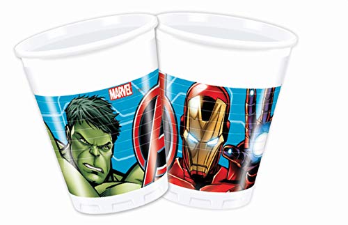 Procos - Vaso plástico 200 ml Avengers Mighty, multicolor, 5PR87964