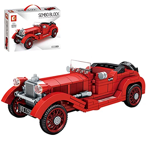 PROTOY Bloques de construcción para coche, estilo retro, técnica antigua, compatible con Lego Technic – 324 bloques de construcción