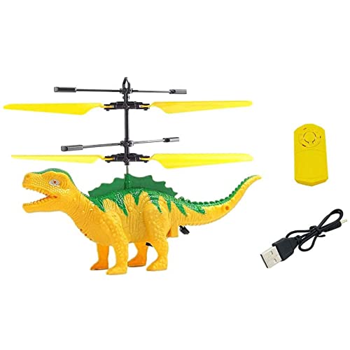 PTTYDDY Mini Helicóptero Volador De Mano Dinosaurio LED Suspensión De Inducción Avión RC Juguete Volador Drone Niño Niñas Niños Juguete De Afición Cumpleaños Año Nuevo