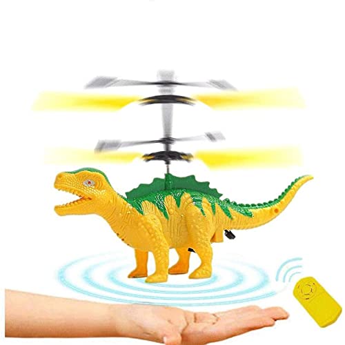 PTTYDDY Mini Helicóptero Volador De Mano Dinosaurio LED Suspensión De Inducción Avión RC Juguete Volador Drone Niño Niñas Niños Juguete De Afición Cumpleaños Año Nuevo