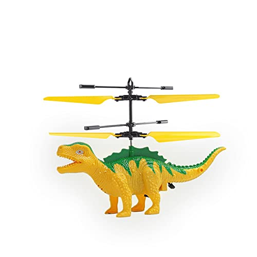 PTTYDDY Mini Helicóptero Volador De Mano Dinosaurio LED Suspensión De Inducción Avión RC Juguete Volador Drone Niño Niñas Niños Juguete De Afición Cumpleaños Año Nuevo