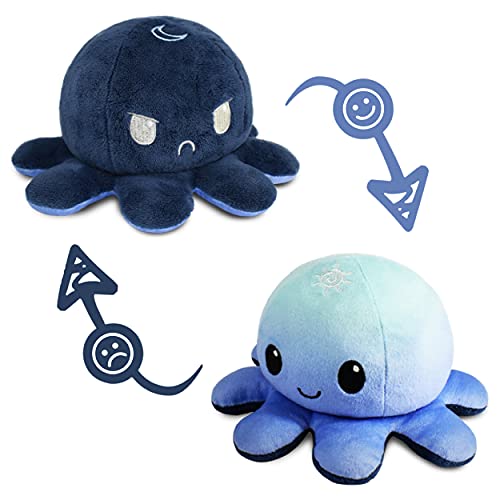 Pulpo Reversible,Pulpo Peluche,Pulpito Peversible Peluche Juguete para Niños,Niñas,Mujeres y Que Quieren Expresar Su Estado de ánimo,Juguetes de Pulpo de Peluche Reversible creativos(20 cm)