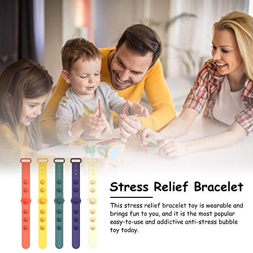 Pulsera elástica para niños, juguete antiestrés con cuerda elástica, para aliviar el estrés, autismo, juguetes de cuerda