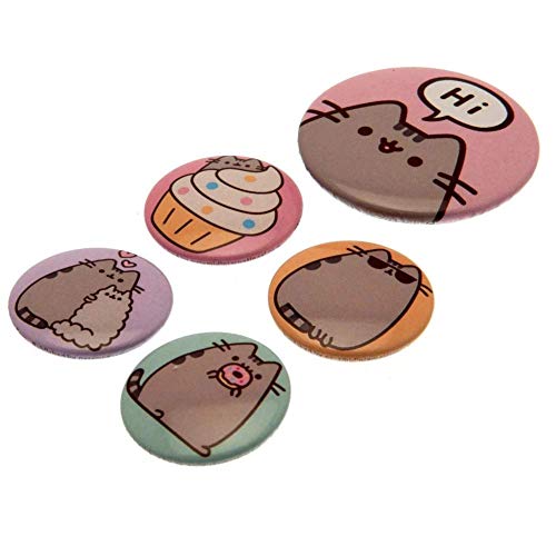 Pusheen Pack de chapas Says HI, See Description, Multicolor, 10 x 12.5cm