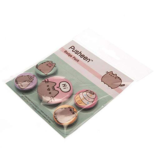 Pusheen Pack de chapas Says HI, See Description, Multicolor, 10 x 12.5cm