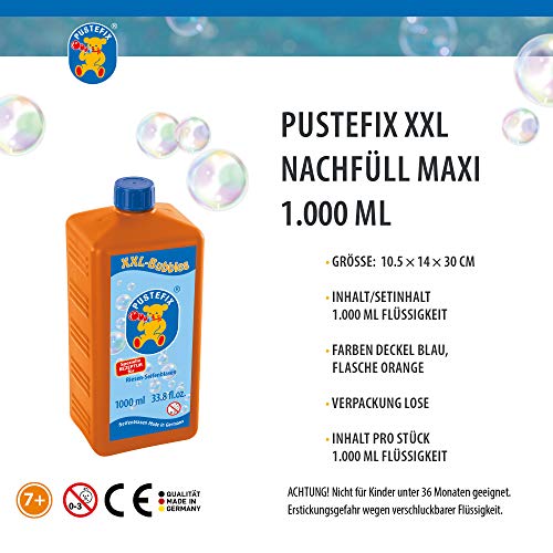 Pustefix- Burbujas de jabón, Color Naranja, 1x 1000ml (Carrera Toys GmbH 420869872)