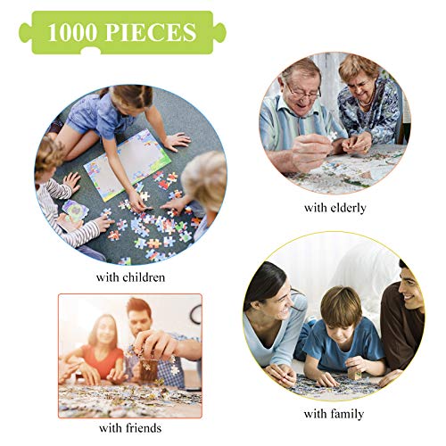 Puzle de 1000 piezas, clásico puzzle, juego de habilidad para toda la familia, regalo para amigos y familia, casa de vacaciones en el lago, puzles para adultos y niños