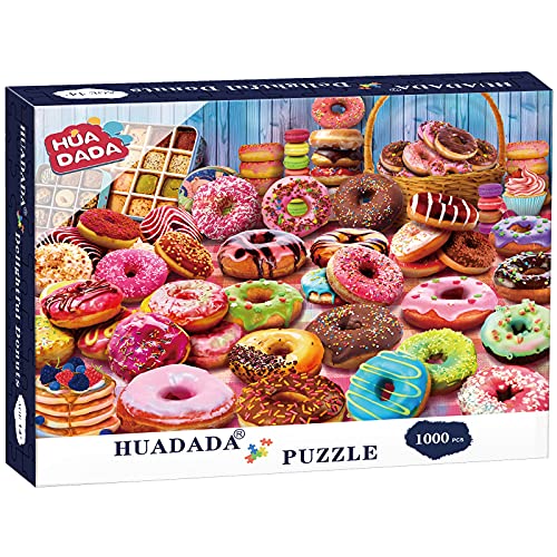 Puzle de 1000 piezas, juego de rompecabezas clásico, juego de habilidad para toda la familia, regalo para mujeres, puzles de donut adecuados para adultos y niños.