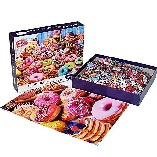 Puzle de 1000 piezas, juego de rompecabezas clásico, juego de habilidad para toda la familia, regalo para mujeres, puzles de donut adecuados para adultos y niños.