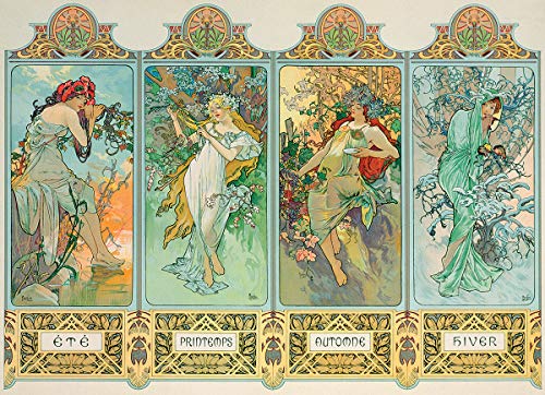 Puzle Eurographics «Alphonse Maria Mucha Four Seasons» (1000 Piezas, Multicolor)