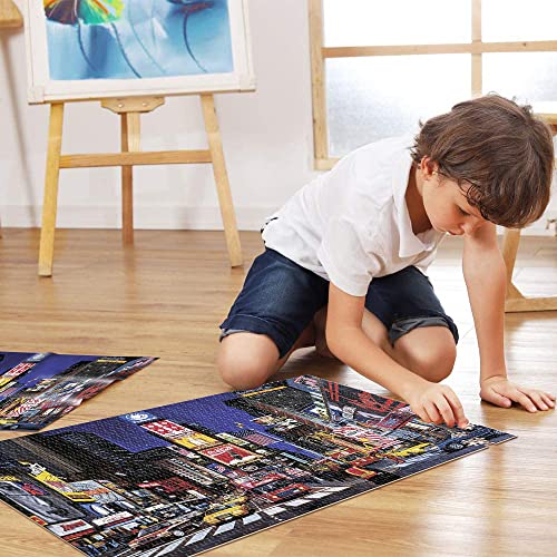 Puzzle 1000 Piezas Times Square Rompecabezas de Madera Juego para Adultos Decoración navideña 38x52cm