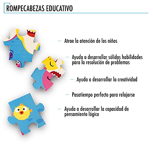 Puzzle DE Suelo Baby Shark Juegos Educativos Baby Shark | Juguete Niños|Puzzle 24 Piezas Educativo y Divertido