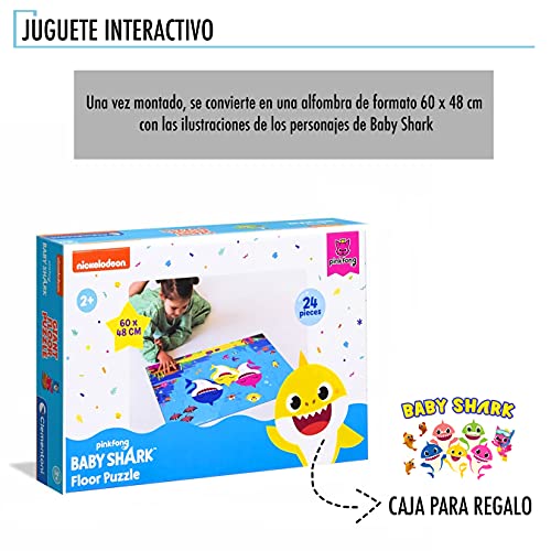 Puzzle DE Suelo Baby Shark Juegos Educativos Baby Shark | Juguete Niños|Puzzle 24 Piezas Educativo y Divertido