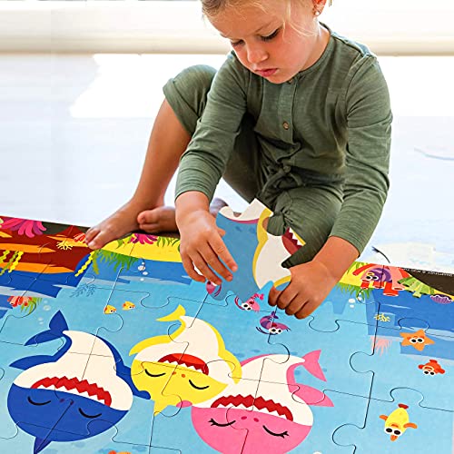 Puzzle DE Suelo Baby Shark Juegos Educativos Baby Shark | Juguete Niños|Puzzle 24 Piezas Educativo y Divertido