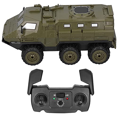 Pwshymi Camión blindado RC 2.4GHz Control Remoto de Alta Velocidad Coche blindado RC Camión Militar Juguete con Control Remoto Cable de Carga USB para Adultos Niños