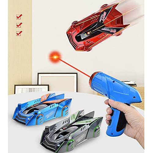 QHYZRV Inalámbrico RC Láser Sensor Láser Infrarrojo Coche Truco Luz Persiguiendo Pared Escalada Coche Multi-Modo Gravity Racing Game Regalos para Niños Y Niñas Coche De