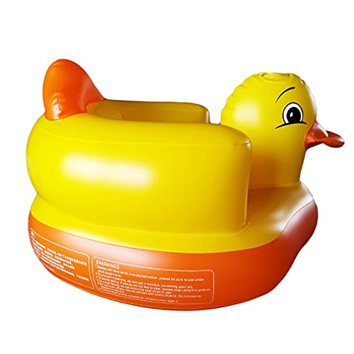 qianduo Portátil Bebé Asiento Inflable Lindo Pato Amarillo Sofá Plegable Niños Lindo Baño Juguete Verano Agua Entretenimiento Juguete