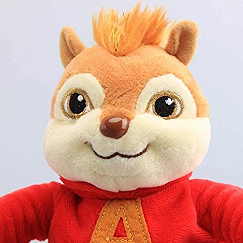 QIERK Peluche de Juguete Alvin y el muñeco de Peluche Ardilla. El Lindo muñeco de Peluche Ardilla es un Regalo de cumpleaños de 23 cm 3 para niños