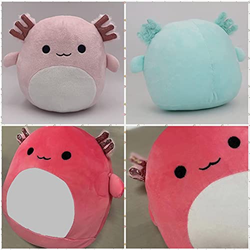 qiongha 3pcs Set Axolotl Plush Stuffed Animals,Archie The Axolotl,Axolotl Plush Stuffed Animals,Axolotl Salamander Plush Doll,Cute Plush Stuffed Animal 20cm Axolotl,Kawaii Axolotl Plush Toy