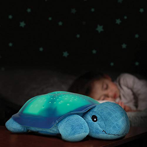 QqHAO Bebé calmante música educación prenatal Juguetes de Peluche, Tortuga Ola océano proyección lámpara bebé Dormir Noche luz Regalo para niños,A