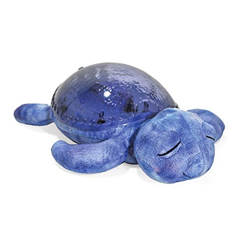 QqHAO Bebé calmante música educación prenatal Juguetes de Peluche, Tortuga Ola océano proyección lámpara bebé Dormir Noche luz Regalo para niños,A