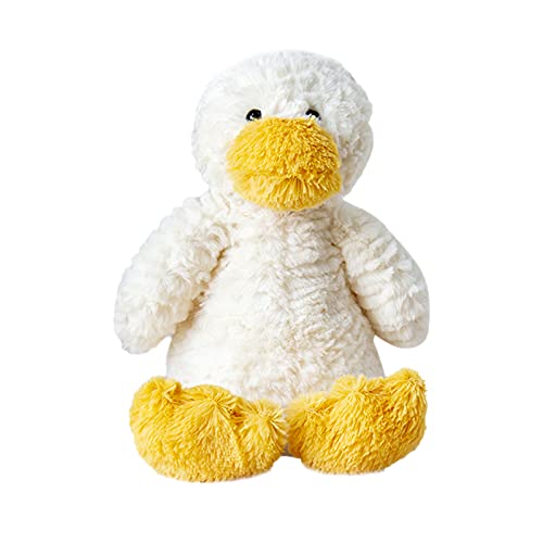 Qtinghua Child Cute Stuffed Toys, Cartoon Duck Shaped Doll Plush Toys Throw Pillow Valentine's Day Gifts for Kids Girlfriend Wife (White Yellow, 32cm/12.6inch)