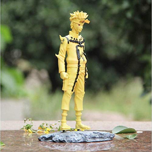 QWYU 10 pulgadas Anime Naruto Uzumaki Kyubi Modo Dorado Pvc Figura de Acción Colección Modelo de Juguete