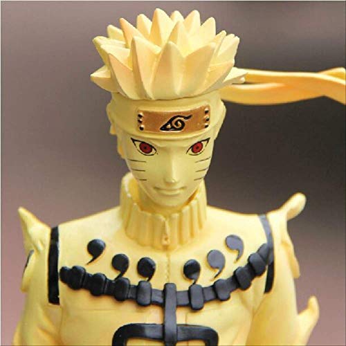 QWYU 10 pulgadas Anime Naruto Uzumaki Kyubi Modo Dorado Pvc Figura de Acción Colección Modelo de Juguete