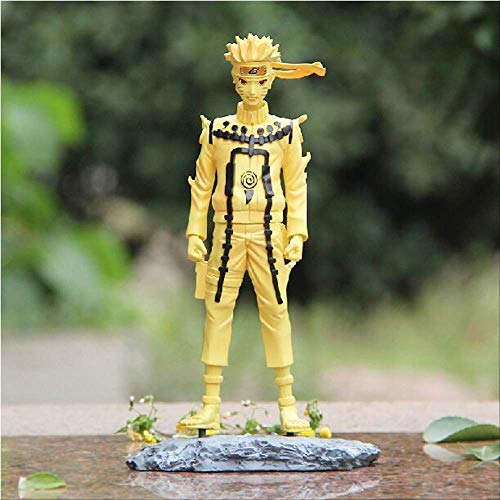 QWYU 10 pulgadas Anime Naruto Uzumaki Kyubi Modo Dorado Pvc Figura de Acción Colección Modelo de Juguete